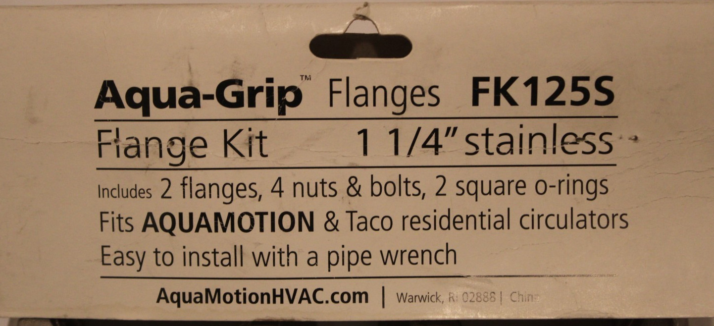 Aquamotion FK125S - 1-1/4" Stainless Flange Kit, Fits Aquamotion & Taco Pumps