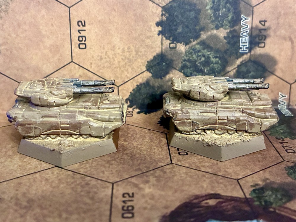 Battletech (2) painted & converted AC-5 Pike Tanks