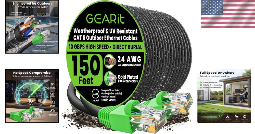 Cat6 Ethernet Cable 150ft - High-Speed Performance