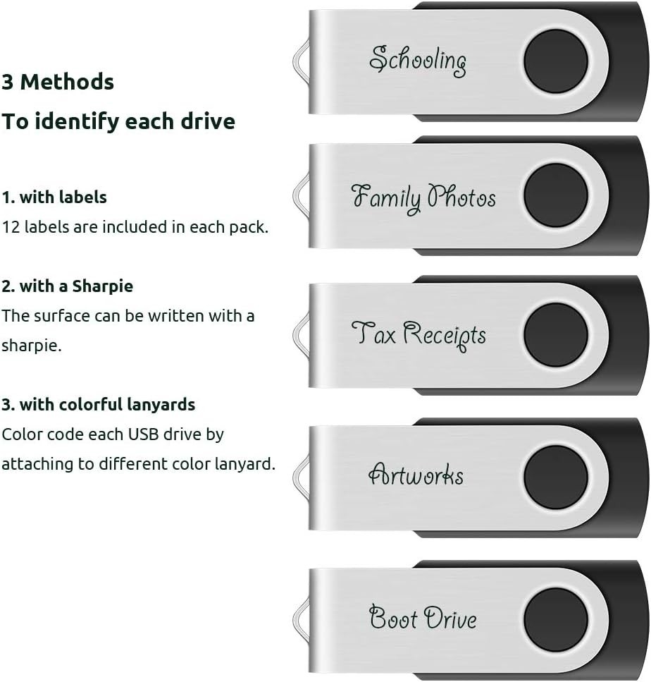 USB 3.0 32GB Flash Drive Shareable 10 Pack for Universal Data Storage at Home...