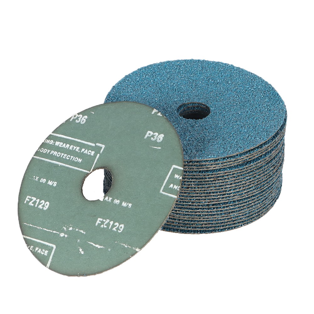 36 Grit 25Pack 5" x 7/8"  Zirconia Resin Fiber Grinding And Sanding Discs