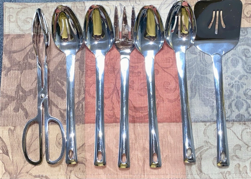 Oneida Stainless Hostess Serving Pieces.  Pre-owned