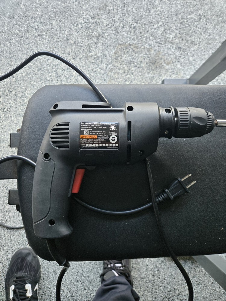 Drill Master 120 Volt 3/8" Variable Speed Reversible Plug-in Drill #60614 C