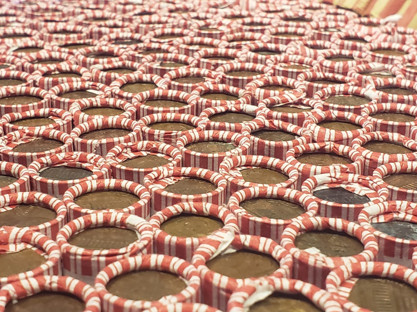 10 Rolls of 95% Copper Pennies- Bulk Quantity Lincoln Memorials-Possible Wheats