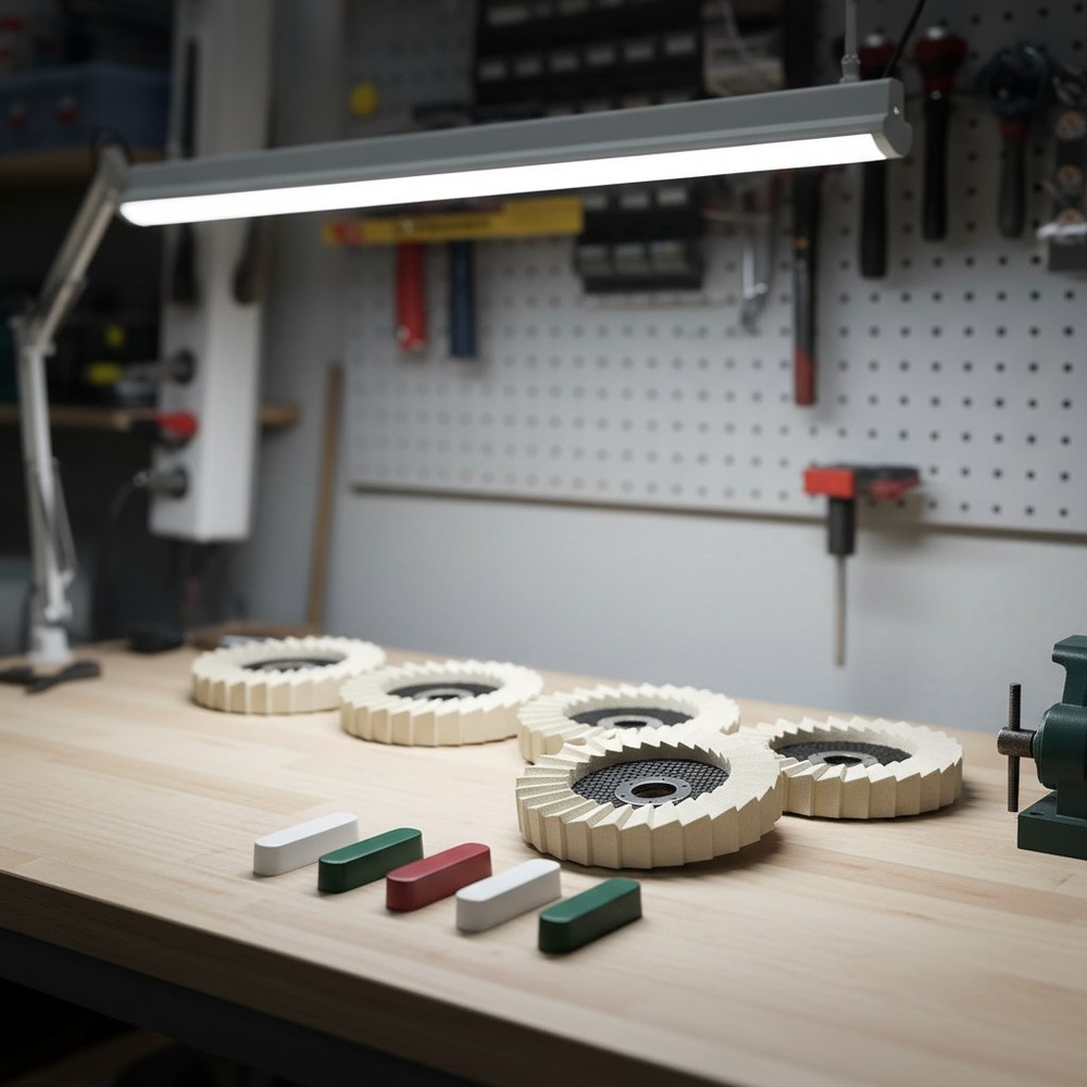 8-Piece Wool Polishing Kit: Buffing Wheels & Compounds for Angle Grinders