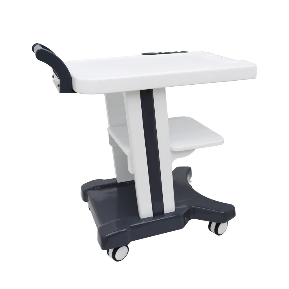 3 Holes ABS Mobile Trolley Cart for Portable Ultrasound Scanner System w/Wheels