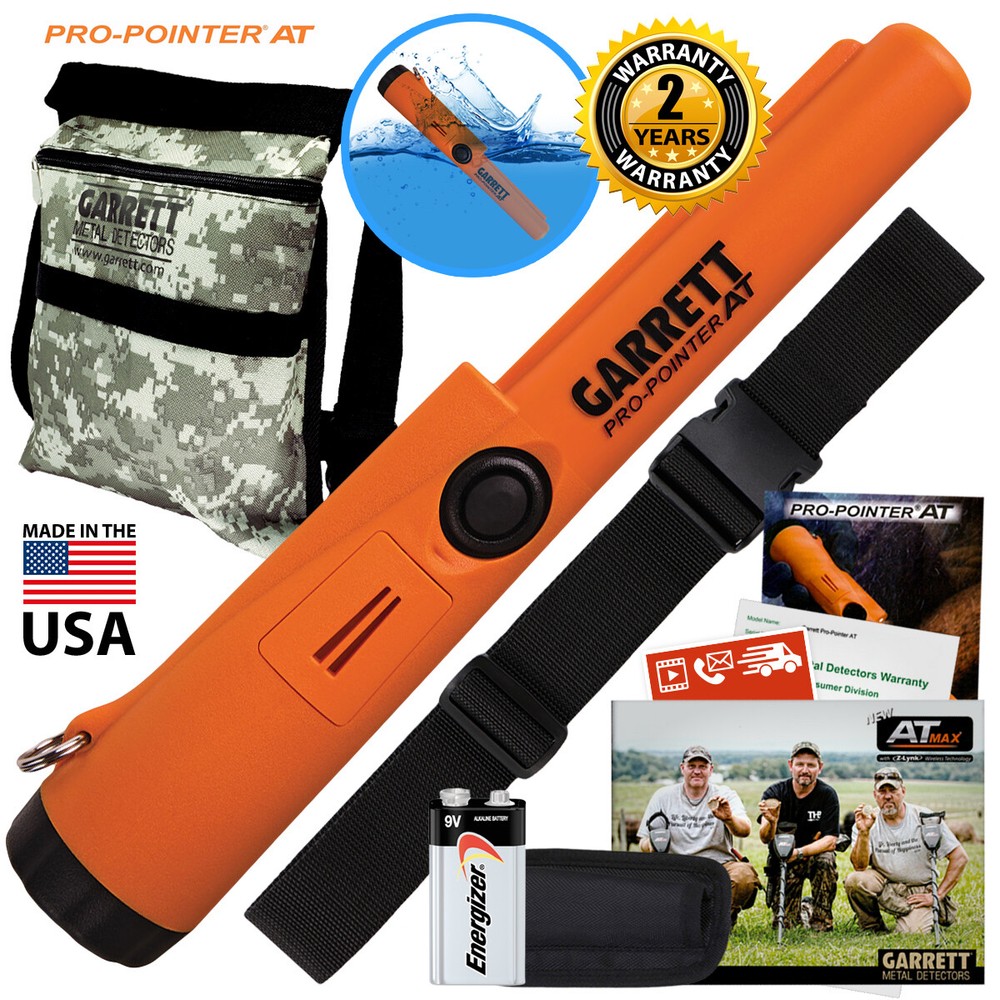 Garrett Pro Pointer AT Pinpointer Waterproof ProPointer with Camo Pouch and Belt