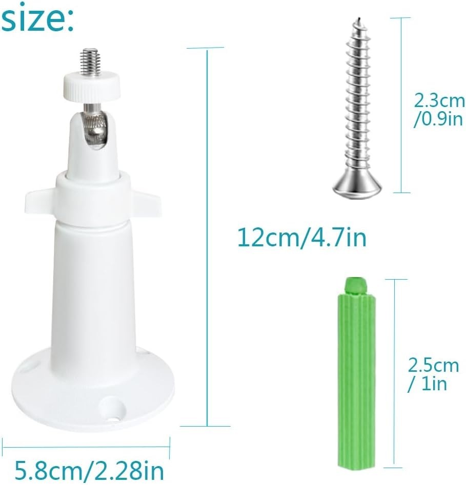 Stainless Steel Adjustable Camera Mount - 360° Rotatable for Secure Installation