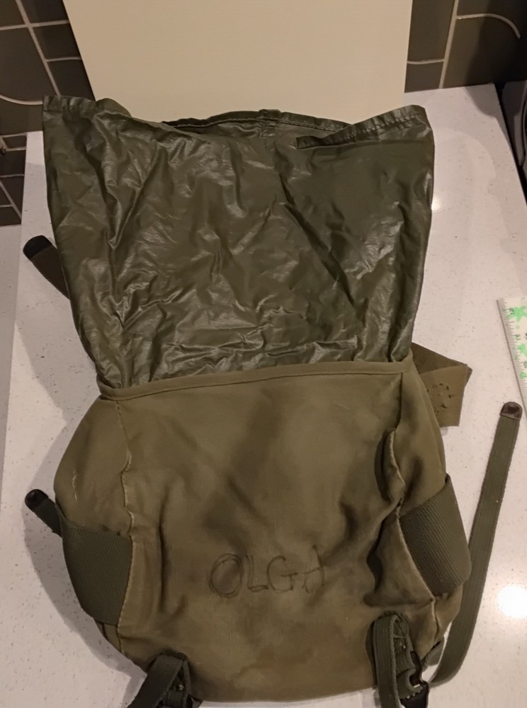 US Military Rubberized Mussette Bag with strap