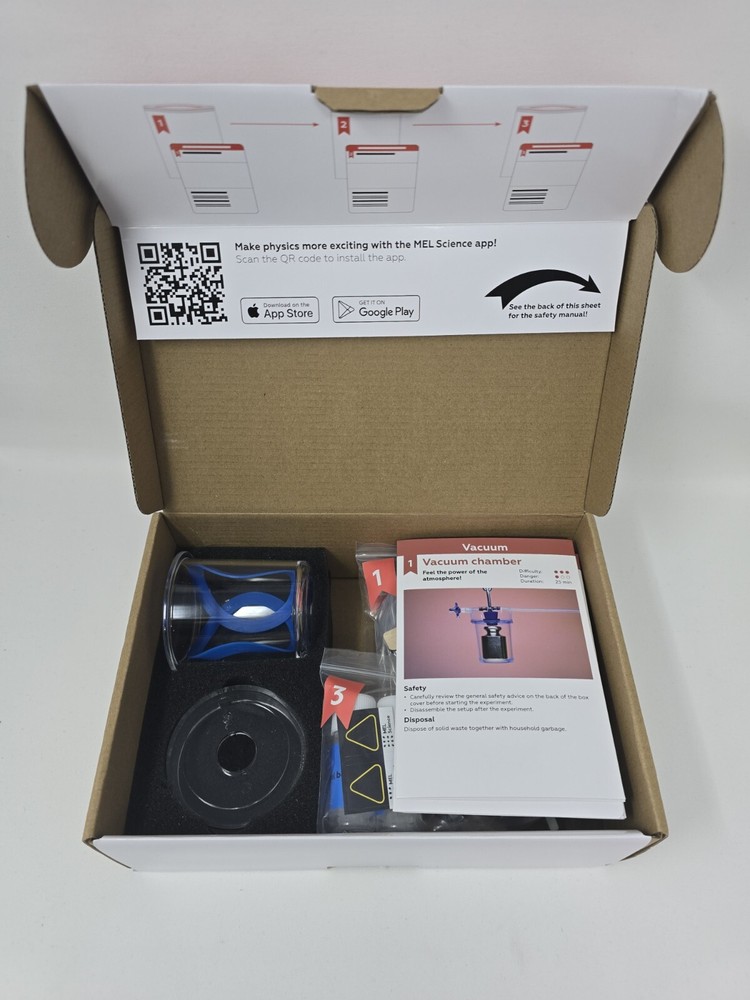 Mel Physics "Vacuum" Set - Vacuum Chamber Science Experiment Kit - Open Box