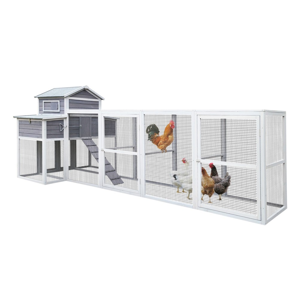 150"  Extra Large Wooden Chicken Coops with Locking Nesting Boxes