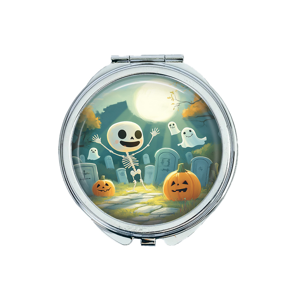 1 Halloween Design 2 Portable Makeup Compact Double Magnifying Mirror