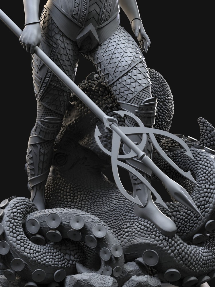 Fichier STL - QUEEN MERA - Digital 3D Print File - DC COMICS