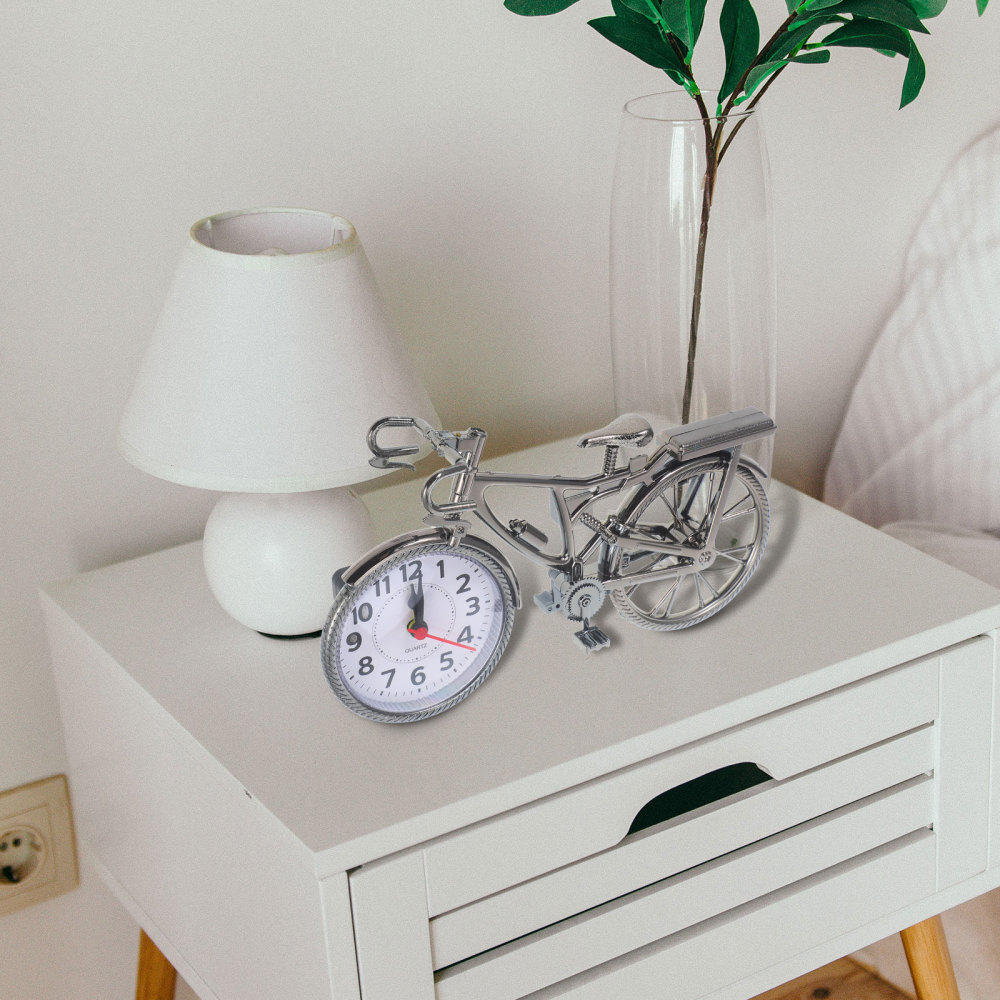 Bicycle Alarm Clock Retro Creative Clock Desktop Vintage Clock Desktop Decor