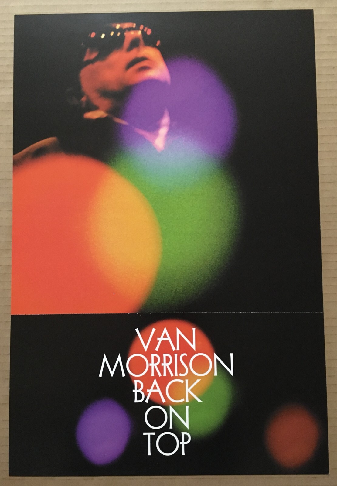VAN MORRISON Rare VINTAGE 1999 DOUBLE SIDED PROMO POSTER FLAT For Top CD 12x18