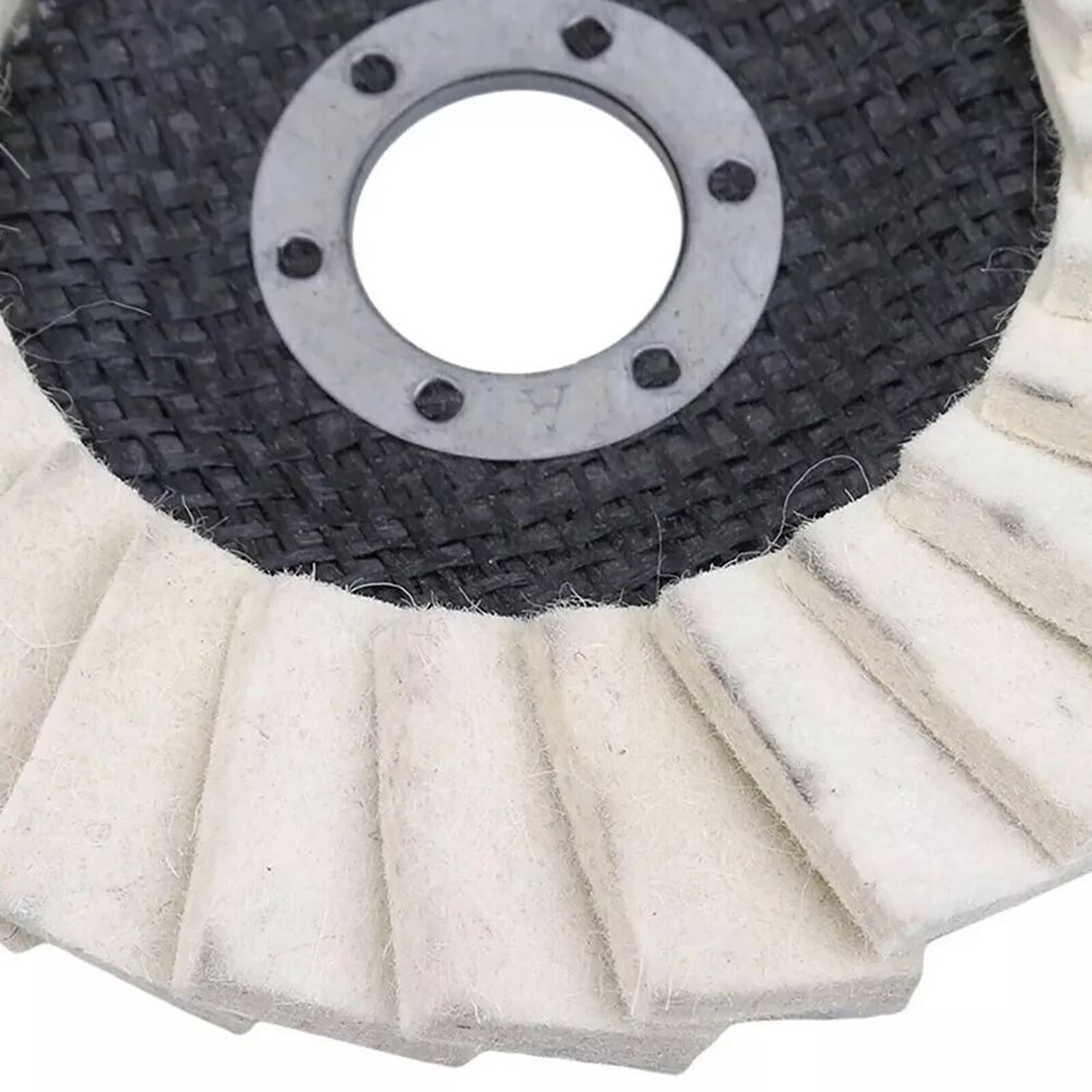 2Pcs 115MM Wool Felt Flap Disc Finishing Wheel Buffing Pads For Angle Grinder
