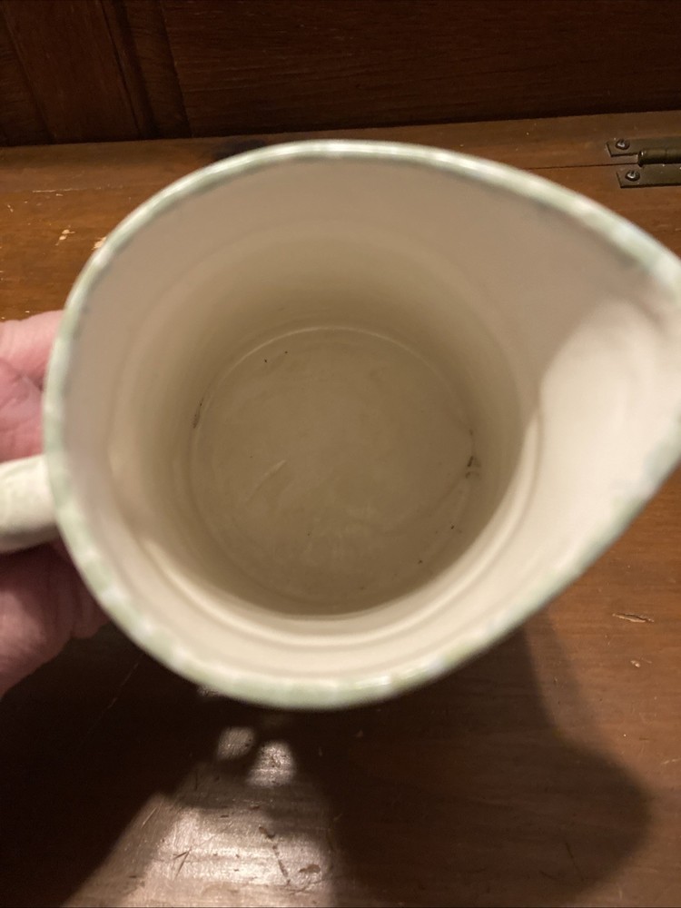 Ceramic Unbranded Pitcher Hand Painted Multicolor Flower Leaf Pattern 6”