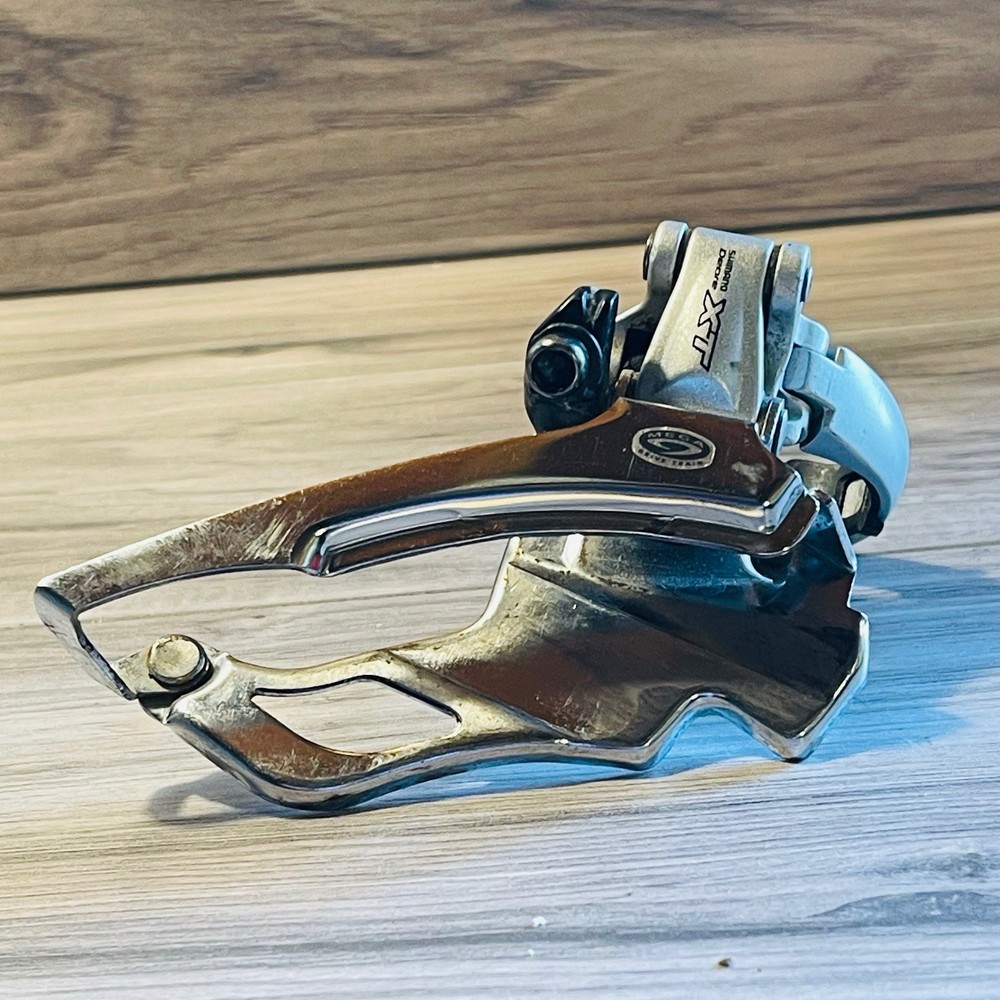 Shimano Deore XT FD-M761 34.9 + 31.8 Adapter Front Derailleur Dual Pull 