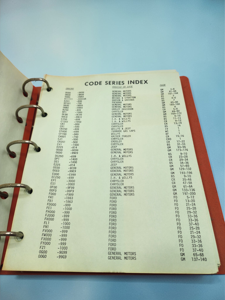 HPC Domestic Vehicle Auto Codes Book 1970 Binder