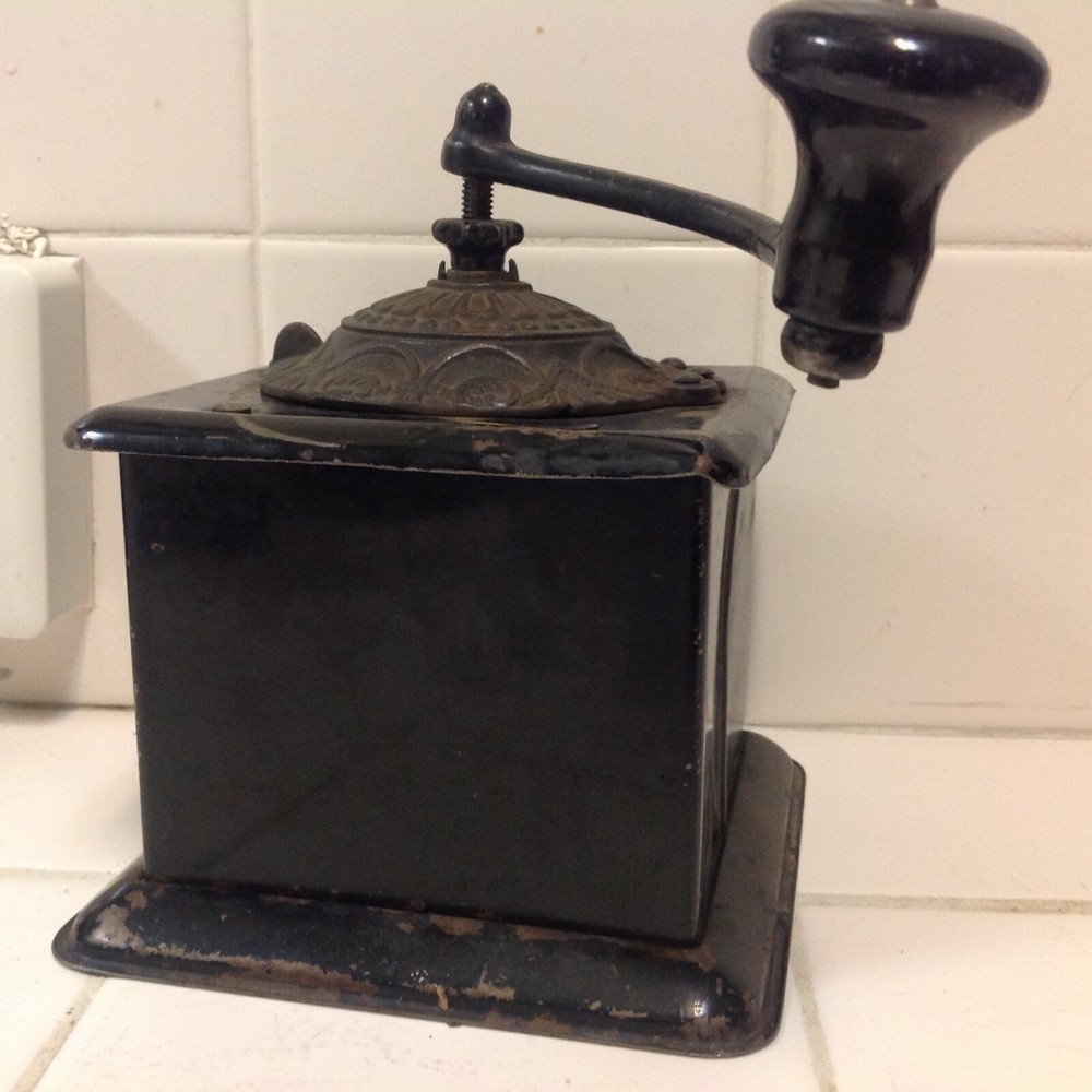 Vintage Tin Metal Coffee Grinder