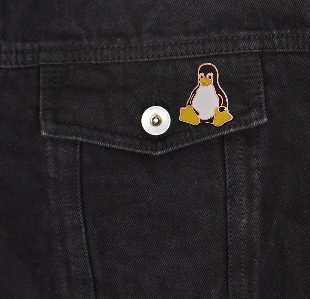 Tux the Linux Penguin Hard Enamel Lapel Pin