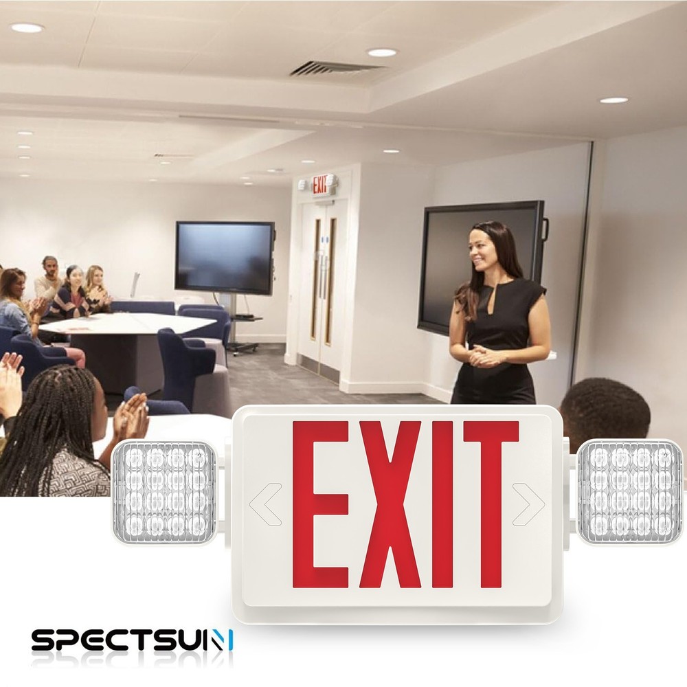 UL Listed-1 Pack Red Led Exit Signs with Battery For Led Emegency Exit Lights.