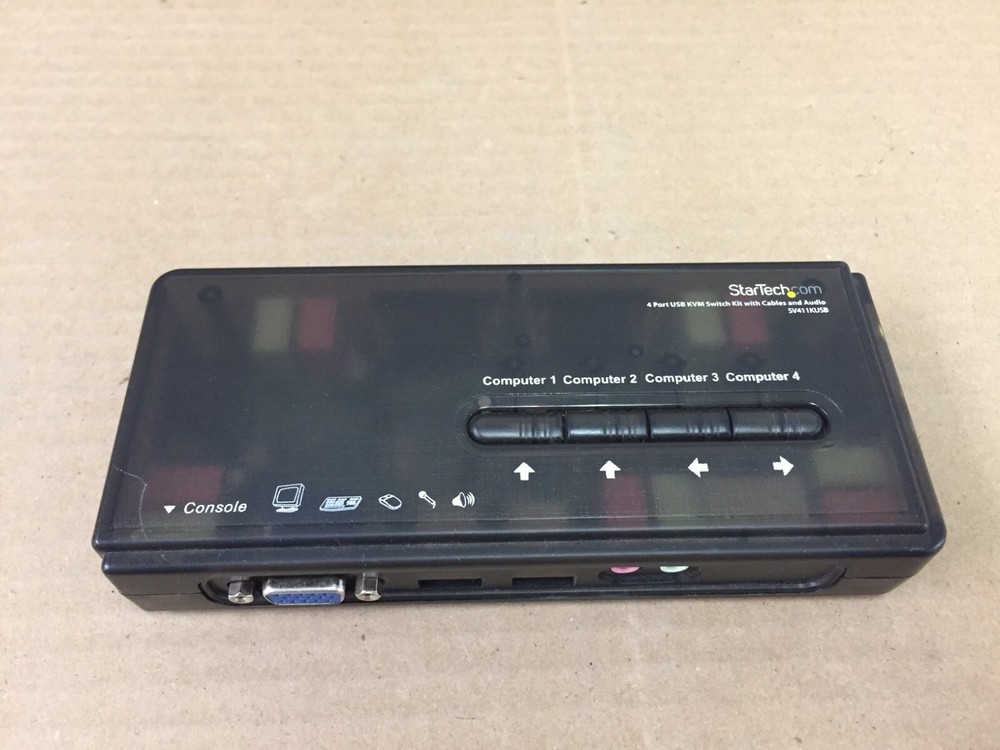 StarTech 4 Port Black USB KVM Switch BOX ONLY SV411KUSB