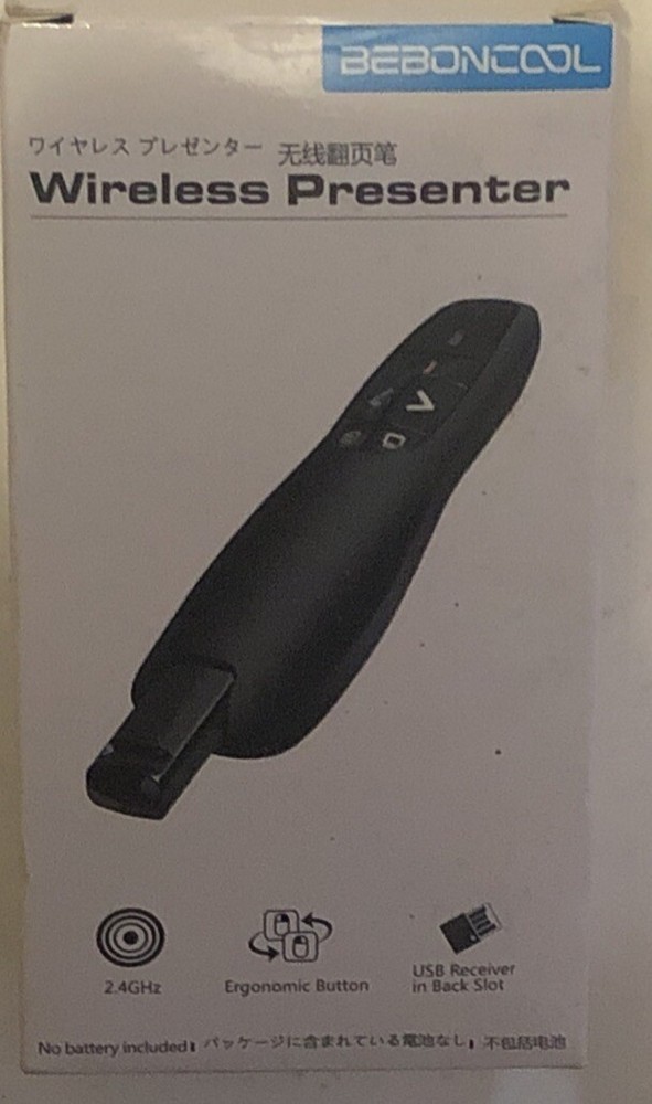 BEBONCOOL Wireless Presenter 2.4GHz USB NIB