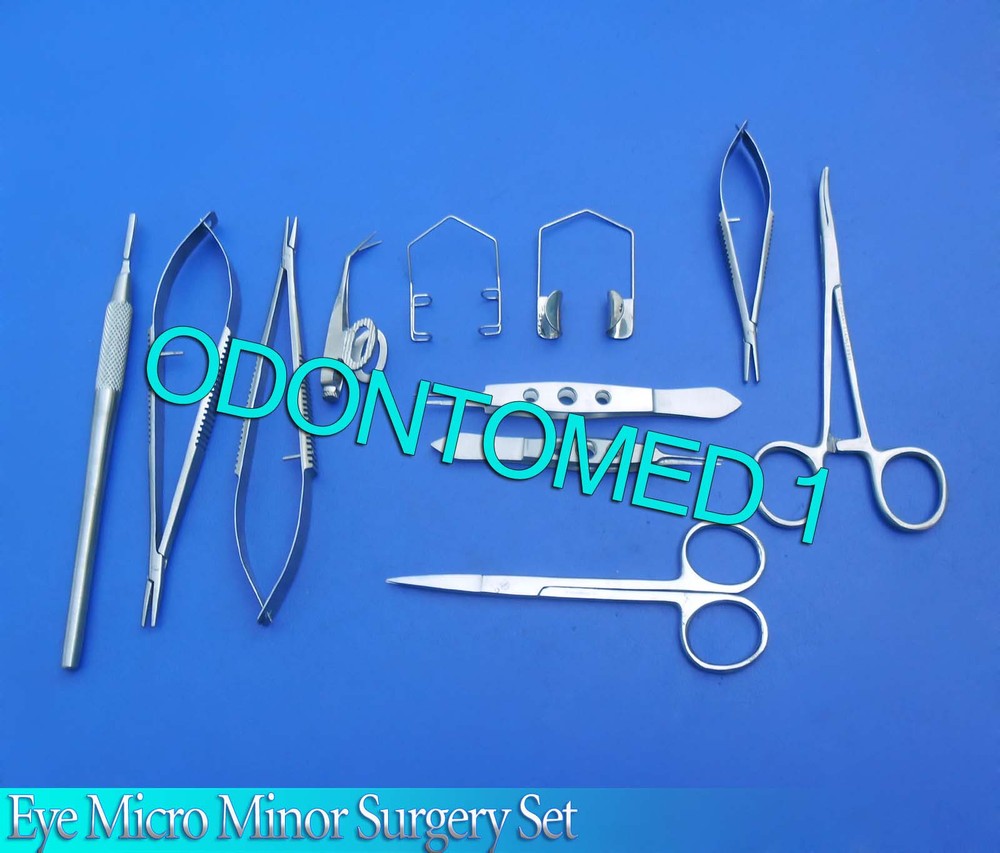 11 Basic Eye Micro Surgery Ophthalmic Scissors Surgical Instruments Kit Ey-016