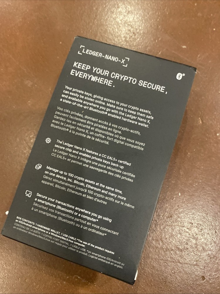 Ledger Nano X Cryptocurrency Bluetooth Hardware Wallet (New)