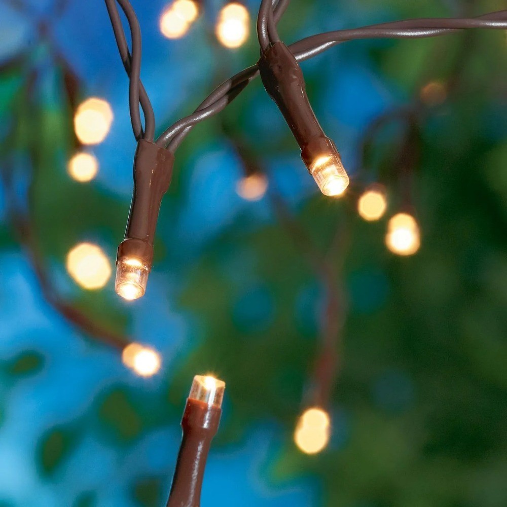 50-Count Warm White LED Solar Powered Mini Outdoor String Lights
