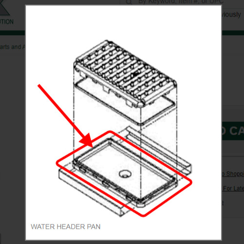 WATER HEADER PAN #1011514-72