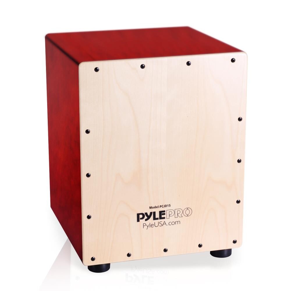 Pyle Stringed Jam Cajon - Wooden Cajon Percussion Box