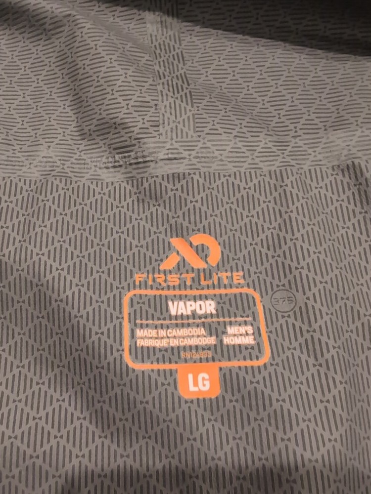 First Lite Vapor Stormlight Rain Jacket Large Black Free Ship!