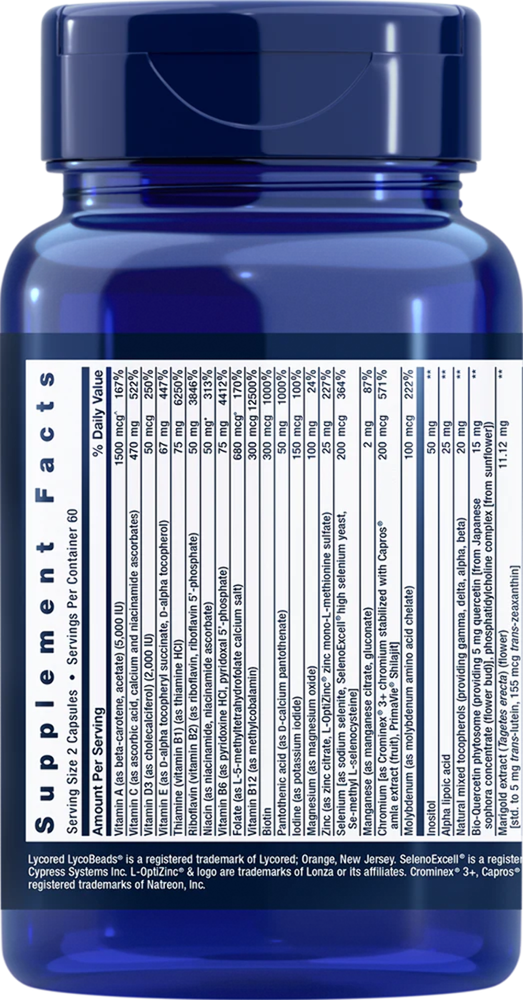 Life Extension 2 bottle Pack Two Per Day Potent Multivitamin