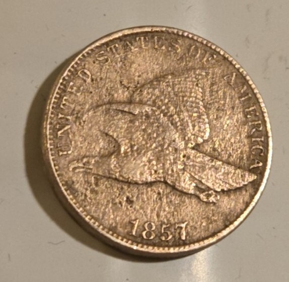 1857 Flying Eagle cent, Mint cool!RareCoin