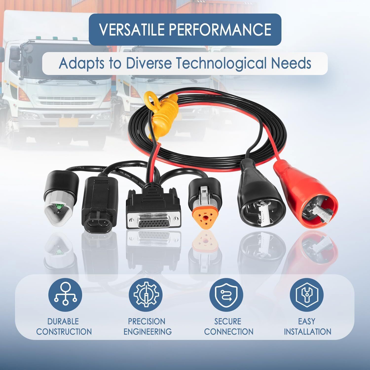 MPS-493033 Diagnostic Adapter Cable for Cummins 3-Pin Deutsch USB-Link 2 Link 3