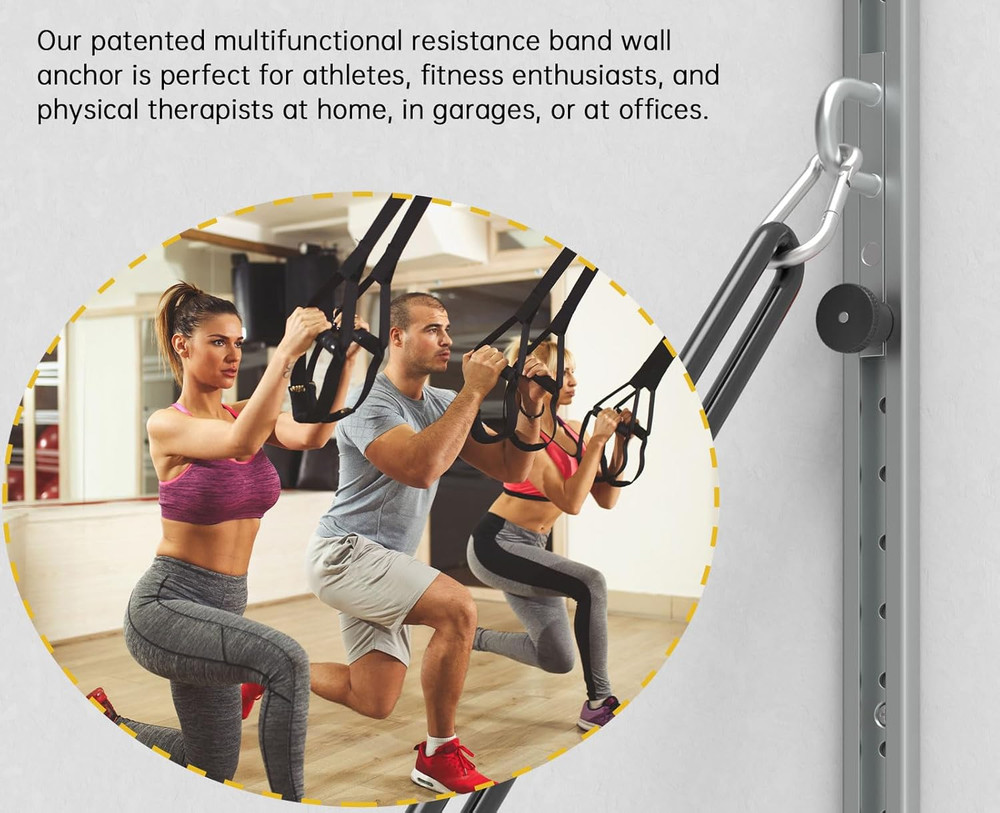 Adjustable Wall-Mounted Anchor Fitness System with Automatic Locking Function， R