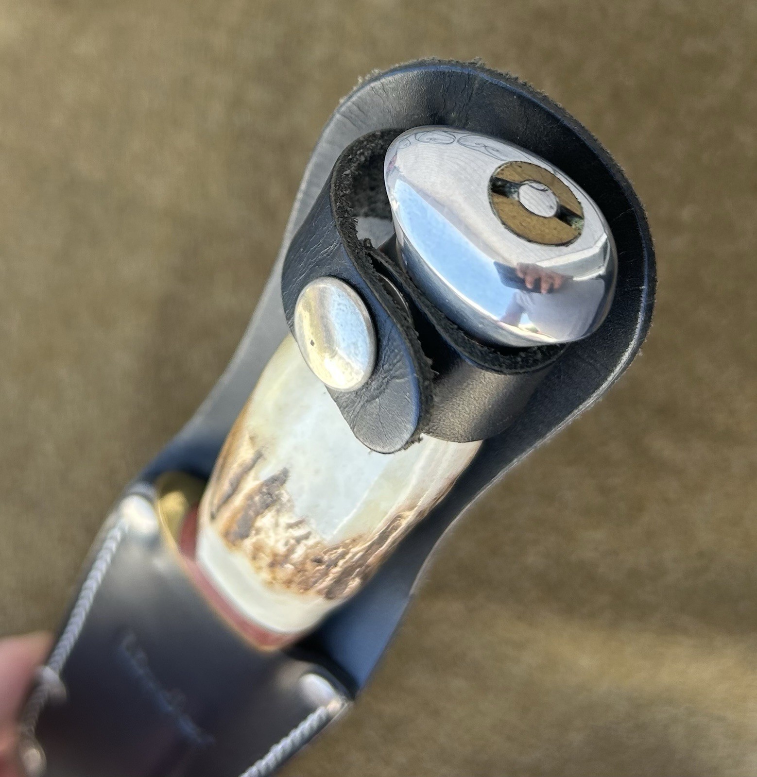 Vtg Linder Stag Horn Grip German Hunting Knife Solingen 6 Inch Blade