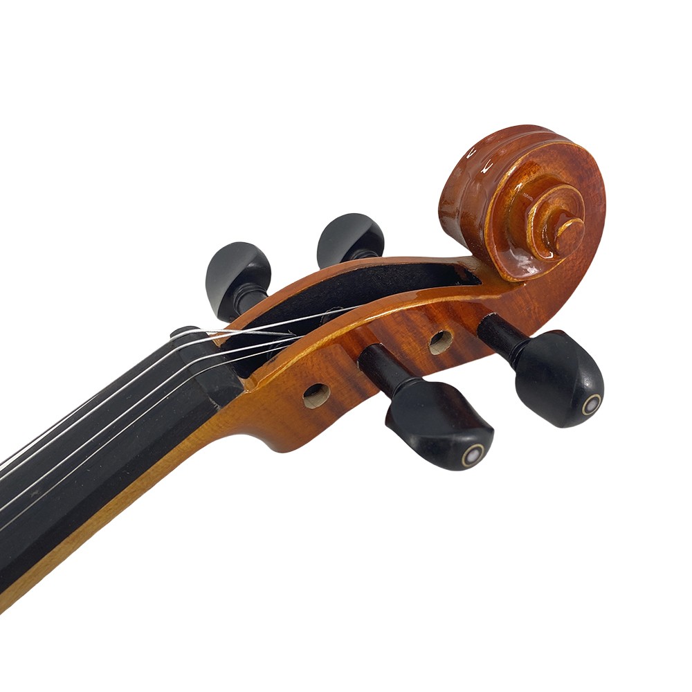 Solid Wood 4/4 Violin tiger pattern Set Full Size Fiddle Kit Handmade with Case