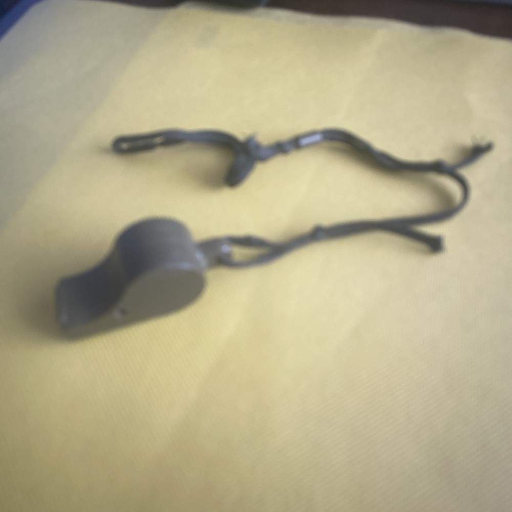 Vintage WW2 U.S. Era OD Green Plastic Whistle Works!
