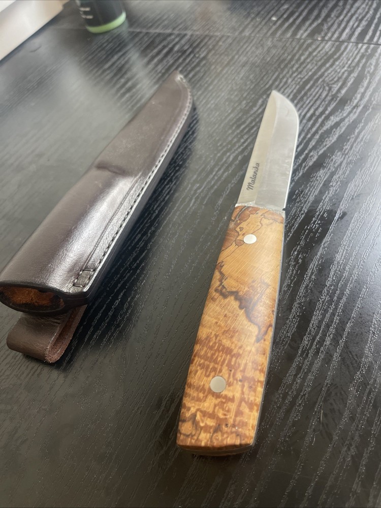 malanika puukko Elmax Full Tang  Maple Burl