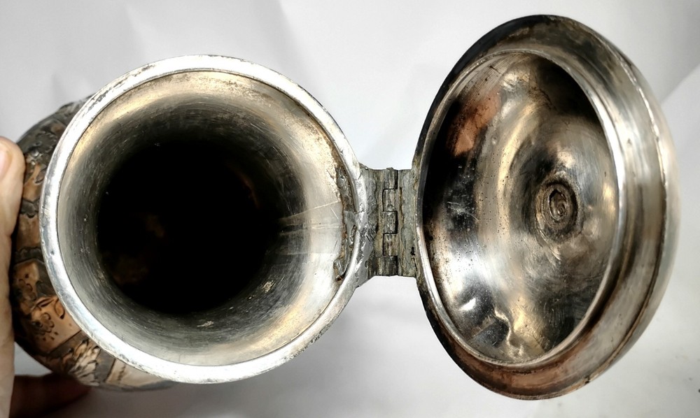 Old Vintage Ornate Silver Plated Teapot Tarnished Engraved Unique Designs