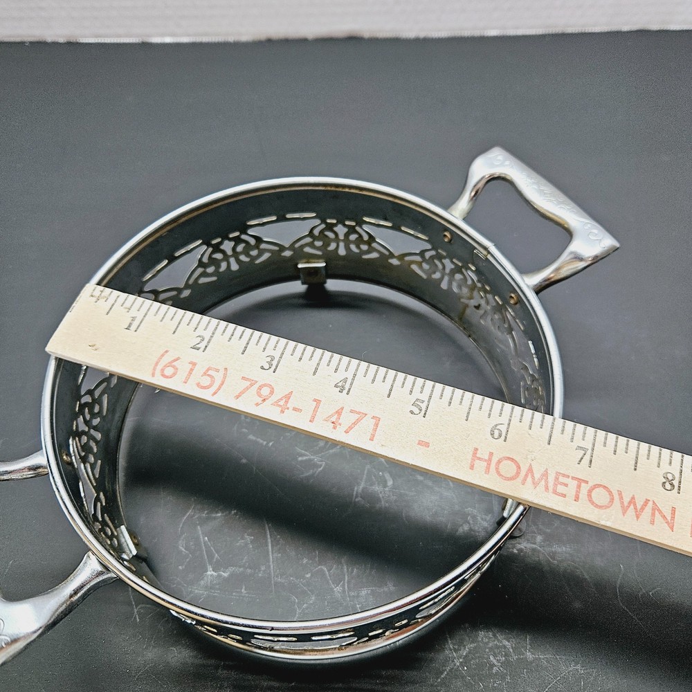 Vintage Silver Plated (?) Casserole Dish Holder/Serving Stand 6.5"