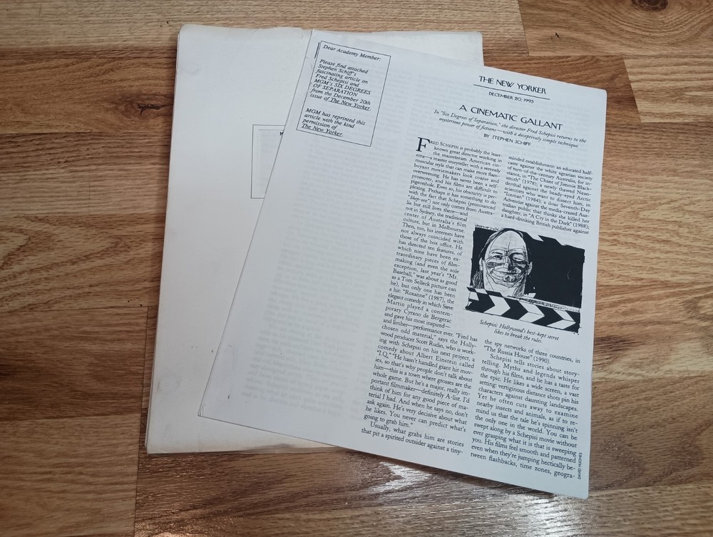 Original SCRIPT SIX DEGREES OF SEPARATION By JOHN GUARE WILL SMITH With Article