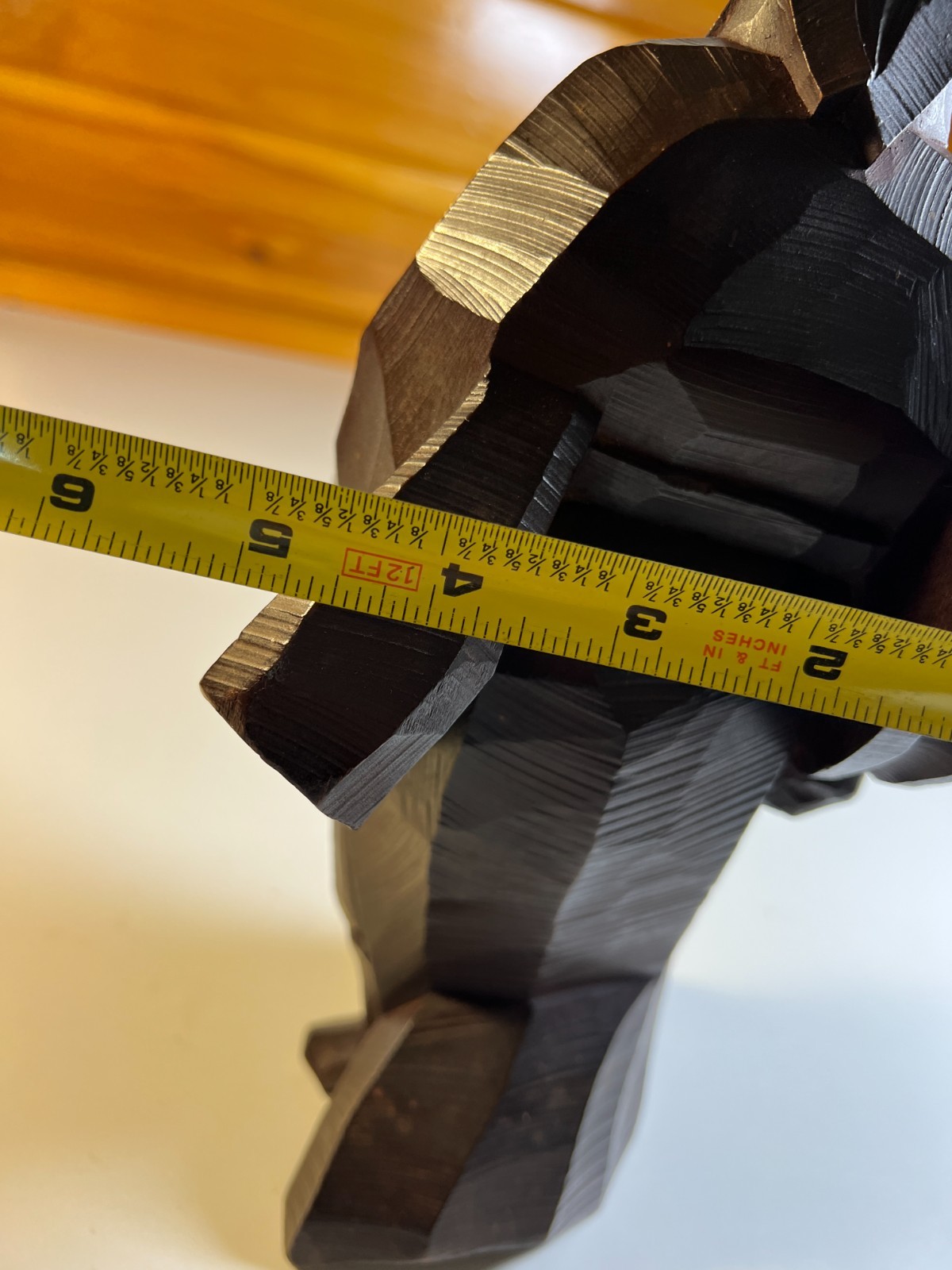 Mid Century Japanese Carved Wood Shoki Demon Queller Sculpture Okimono Yoshihiro