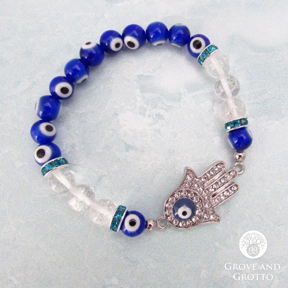 Hamsa Beaded Stretch Bracelet