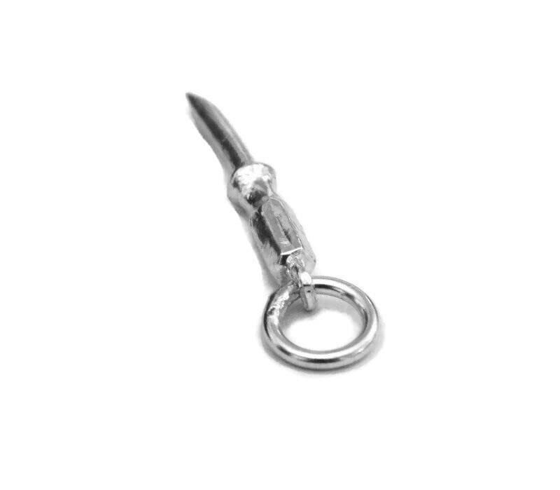 Flat Screwdriver Charm Pendant .925 Sterling Silver