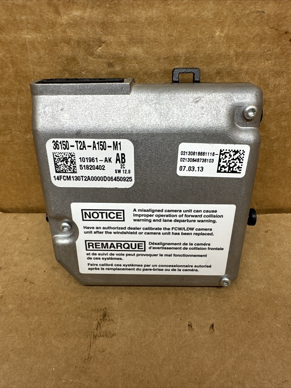 2013-2015 Honda Accord Windshield Lane Assist Departure Camera 36150-T2A-A150-M1