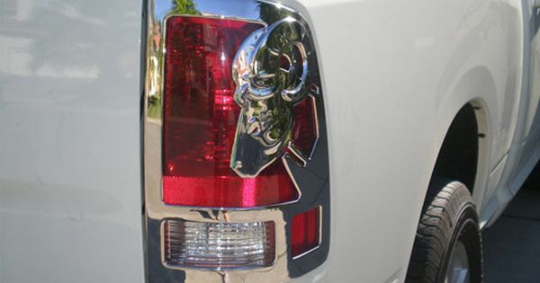 DODGE RAM 1500 CHROME TAIL LIGHT COVERS TRIM 2009-2019